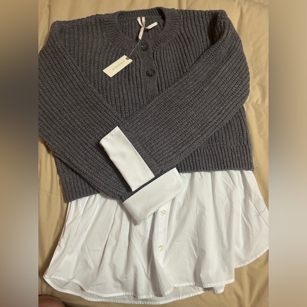 Anthropologie Gray Cardigan Women’s size M